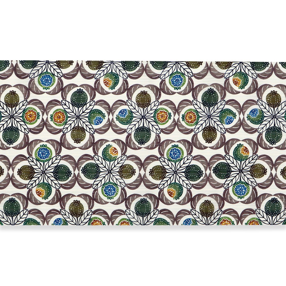 琉球紅型夏九寸名古屋帯(バンシルー)【城間栄市】