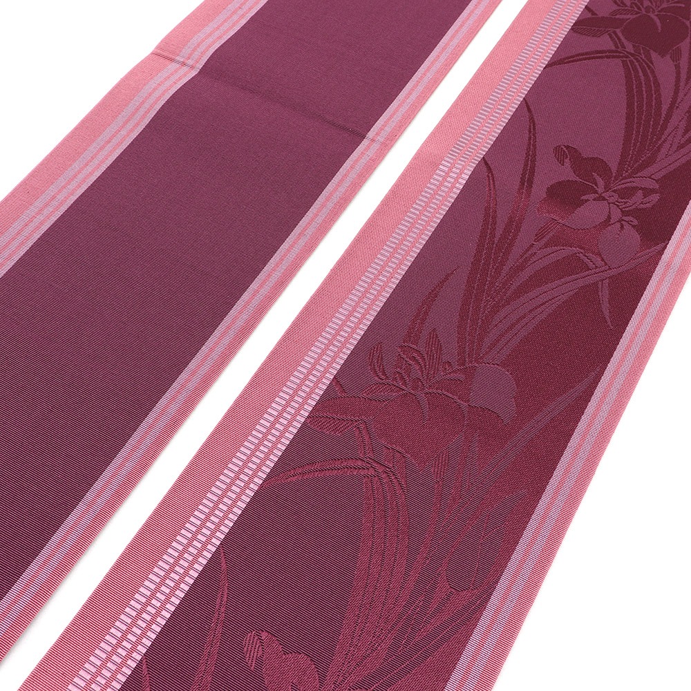 博多小袋帯（菖蒲）：濃紫『さくら』