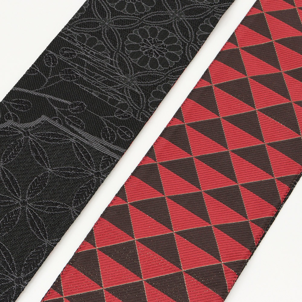 仕立て上がり西陣角帯(鱗/割付文様)【佐々木染織】