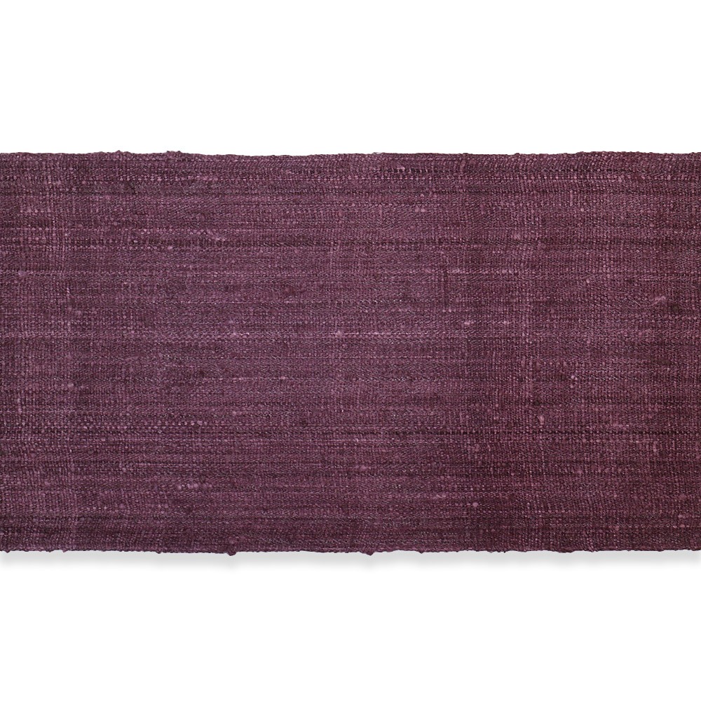 手織り八寸名古屋帯（タッサーシルク）：桑の実色『カティヤ』【貴久樹】