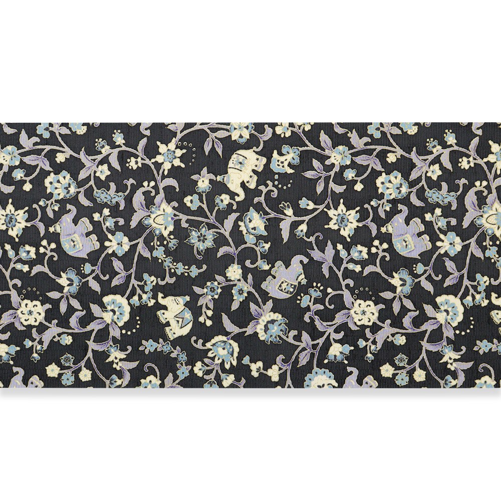 牛首八寸名古屋帯(象更紗)【白山工房×岡重】