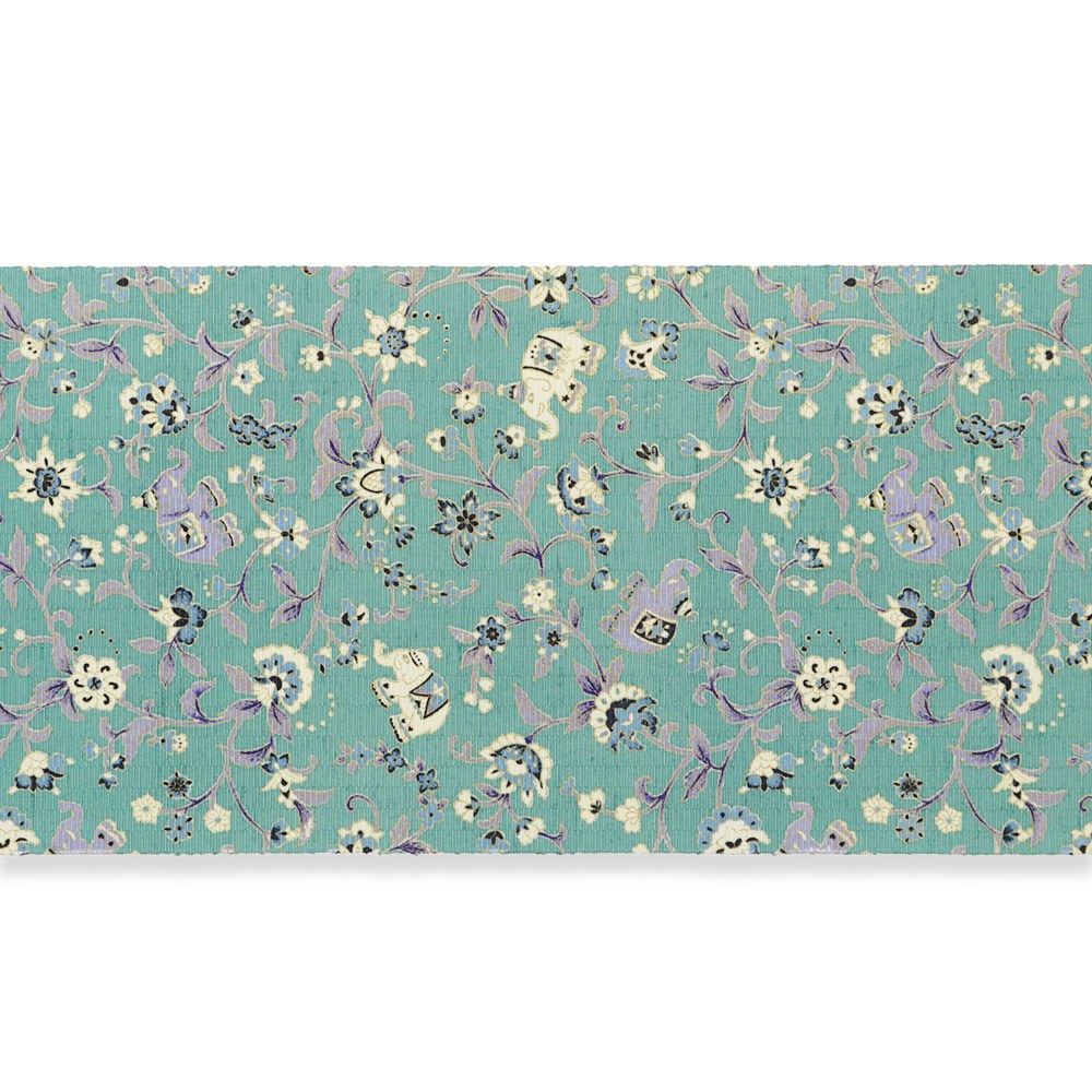 牛首八寸名古屋帯(象更紗)【白山工房×岡重】