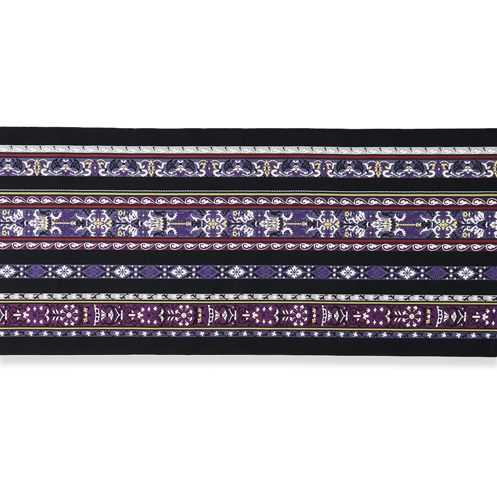 博多ななこ織八寸名古屋帯(華紋間道)【大倉織物】