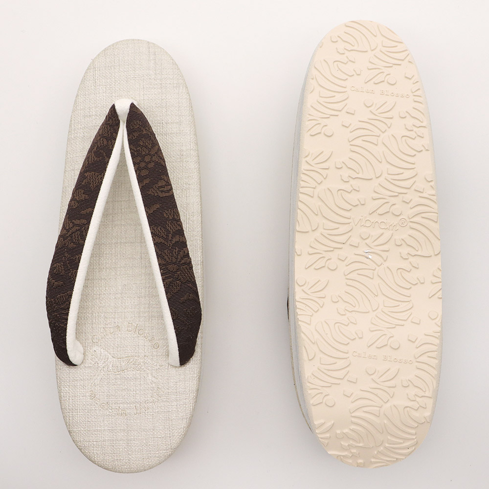 博多織カフェ草履(花唐草)【カレンブロッソ】