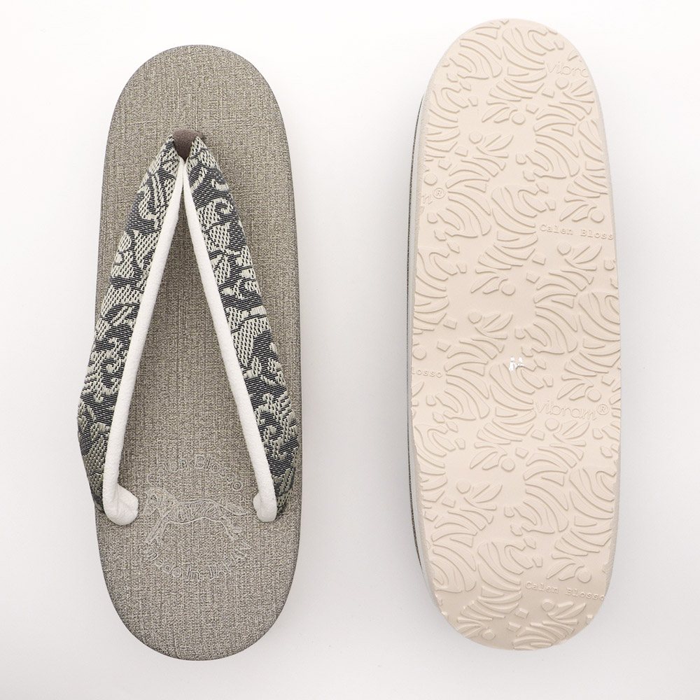 博多織カフェ草履(花唐草)【カレンブロッソ】