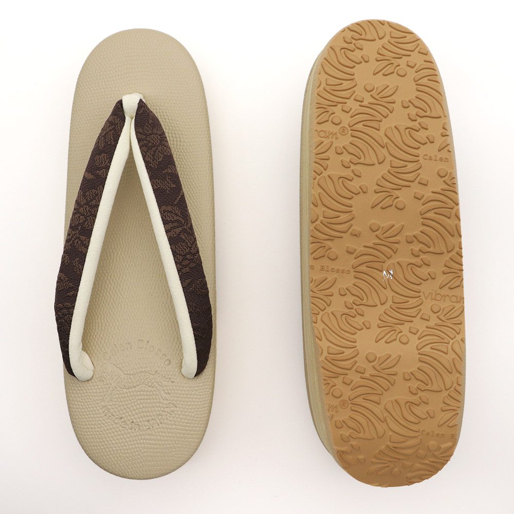 博多織カフェ草履(花唐草)【カレンブロッソ】