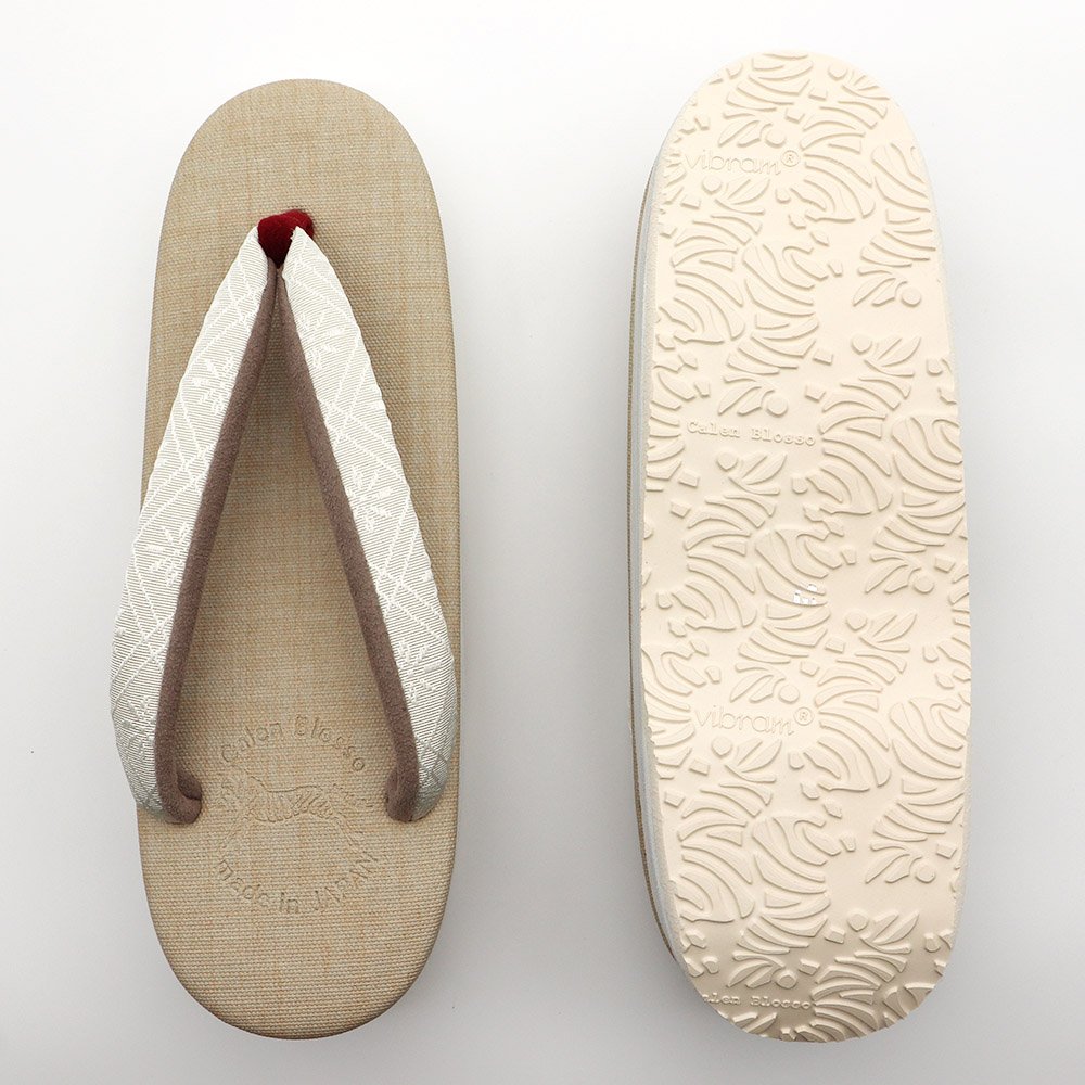 博多織カフェ草履(花格子)【カレンブロッソ】