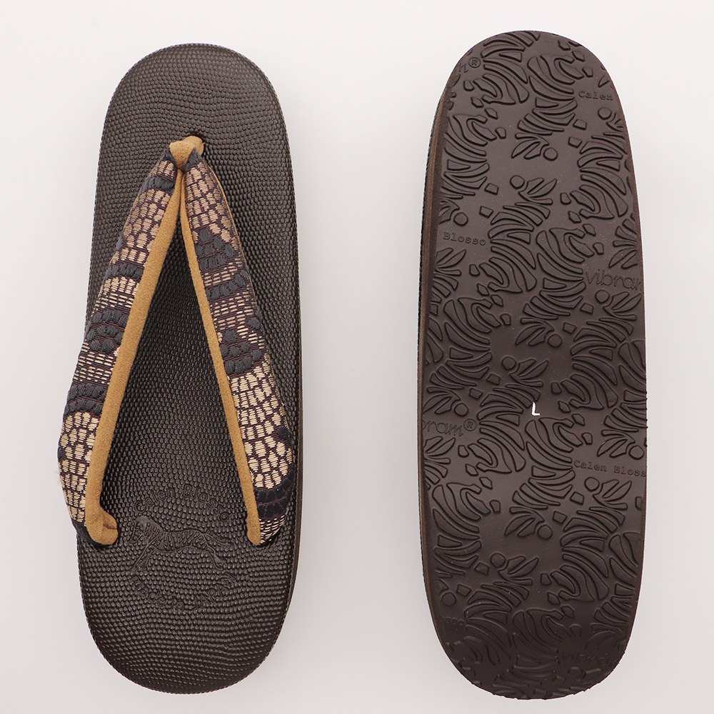 博多織カフェ草履(石畳)【カレンブロッソ】
