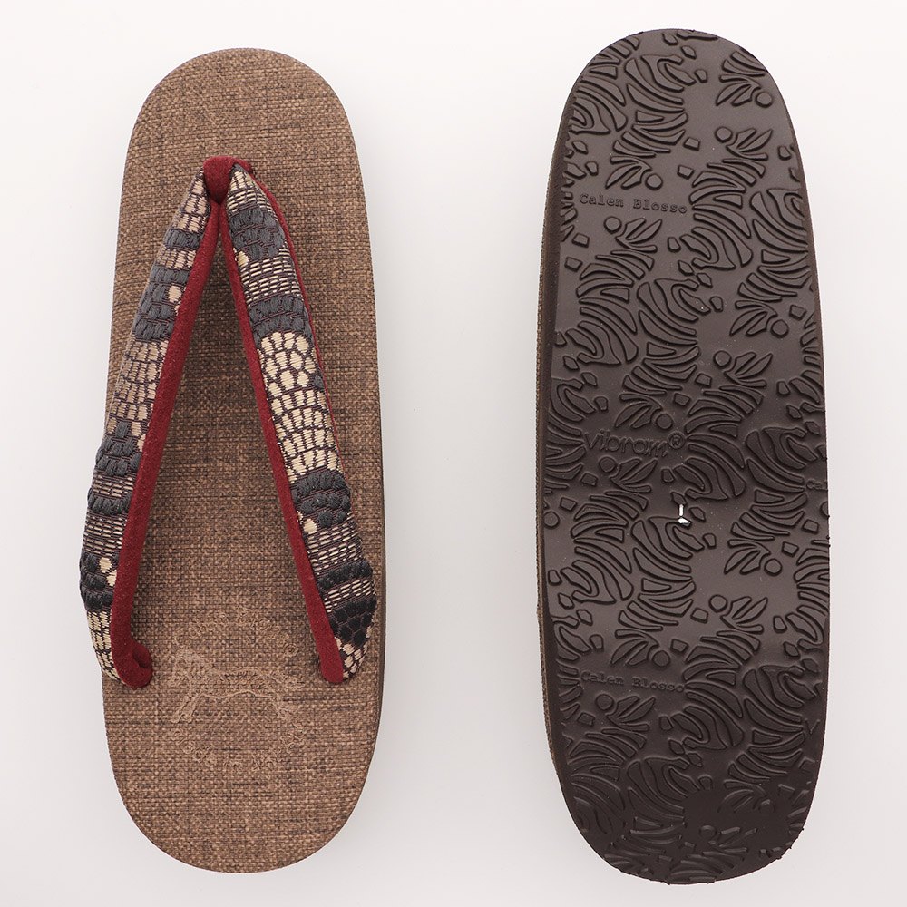 博多織カフェ草履(石畳)【カレンブロッソ】