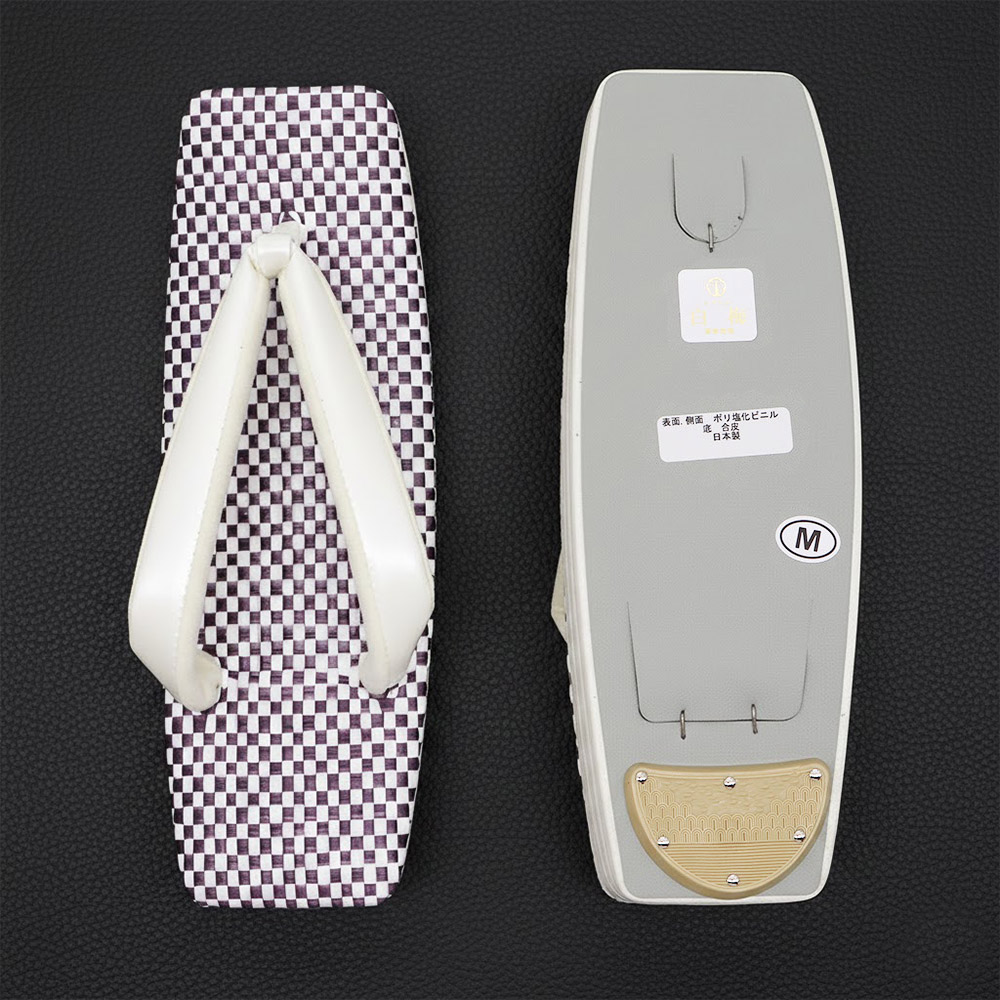 スクエア型草履【白梅】