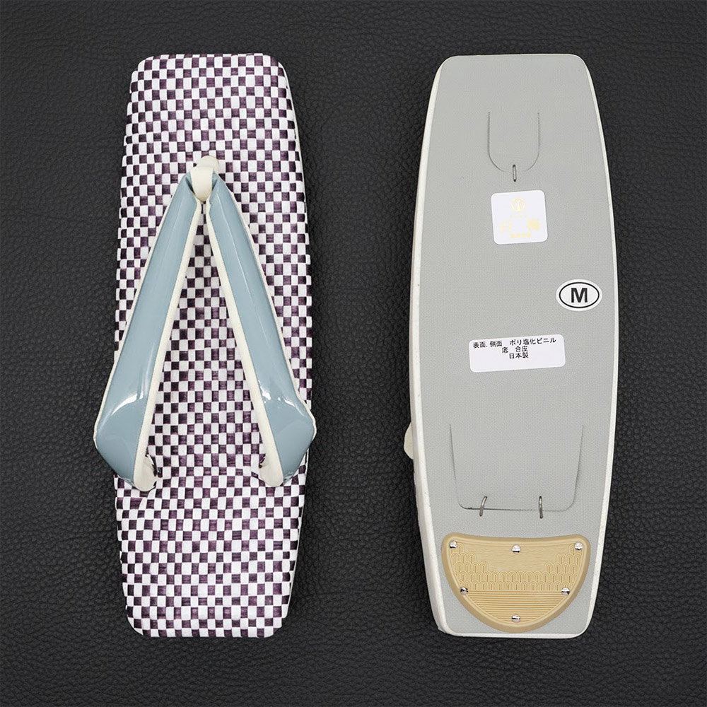 スクエア型草履【白梅】