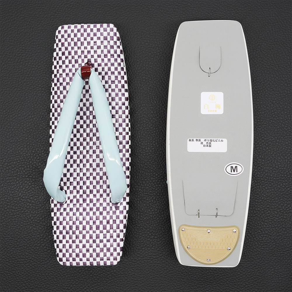 スクエア型草履【白梅】