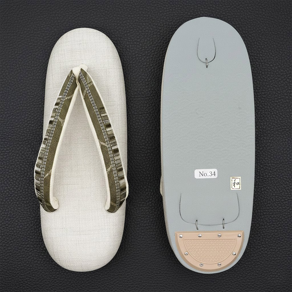 一枚芯草履(博多織/間道)