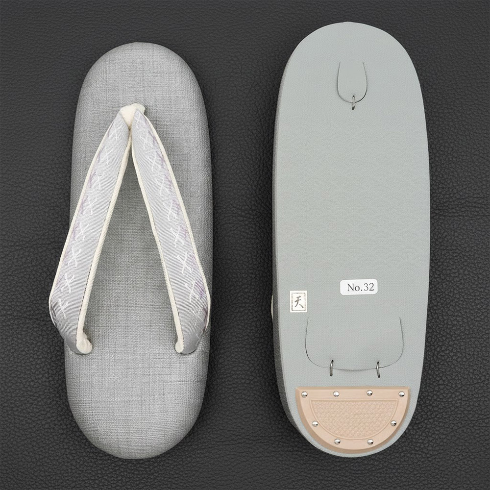 一枚芯草履(博多織/幾何間道)