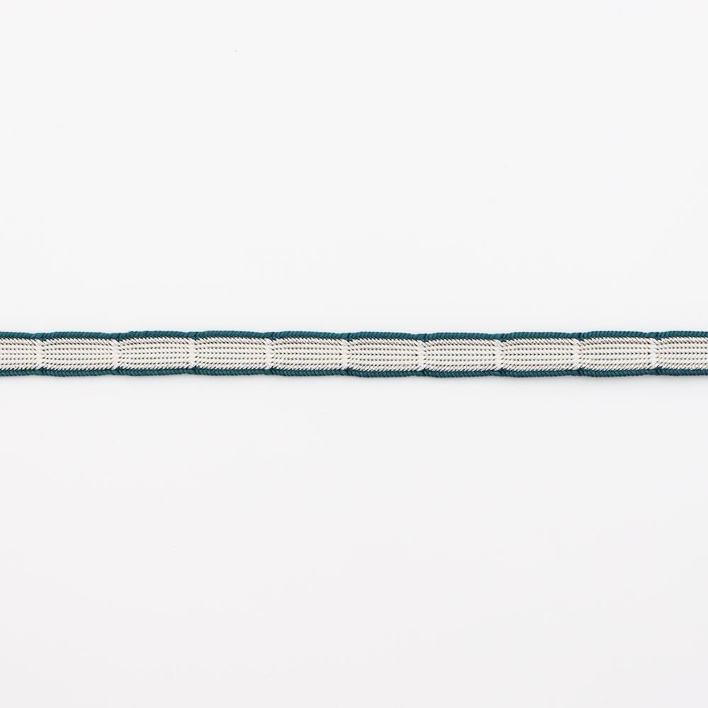 耳付き平組み帯締(銀通し/瓢箪)【渡敬】