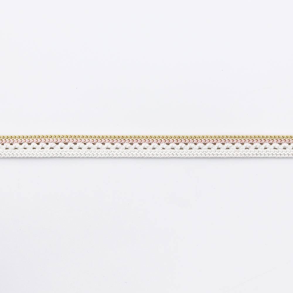 三本合わせレース組み帯締(片彩色)【加藤萬】