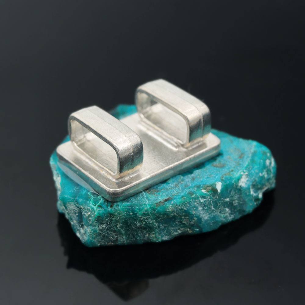 天然石帯留(クリソコラスラブ)