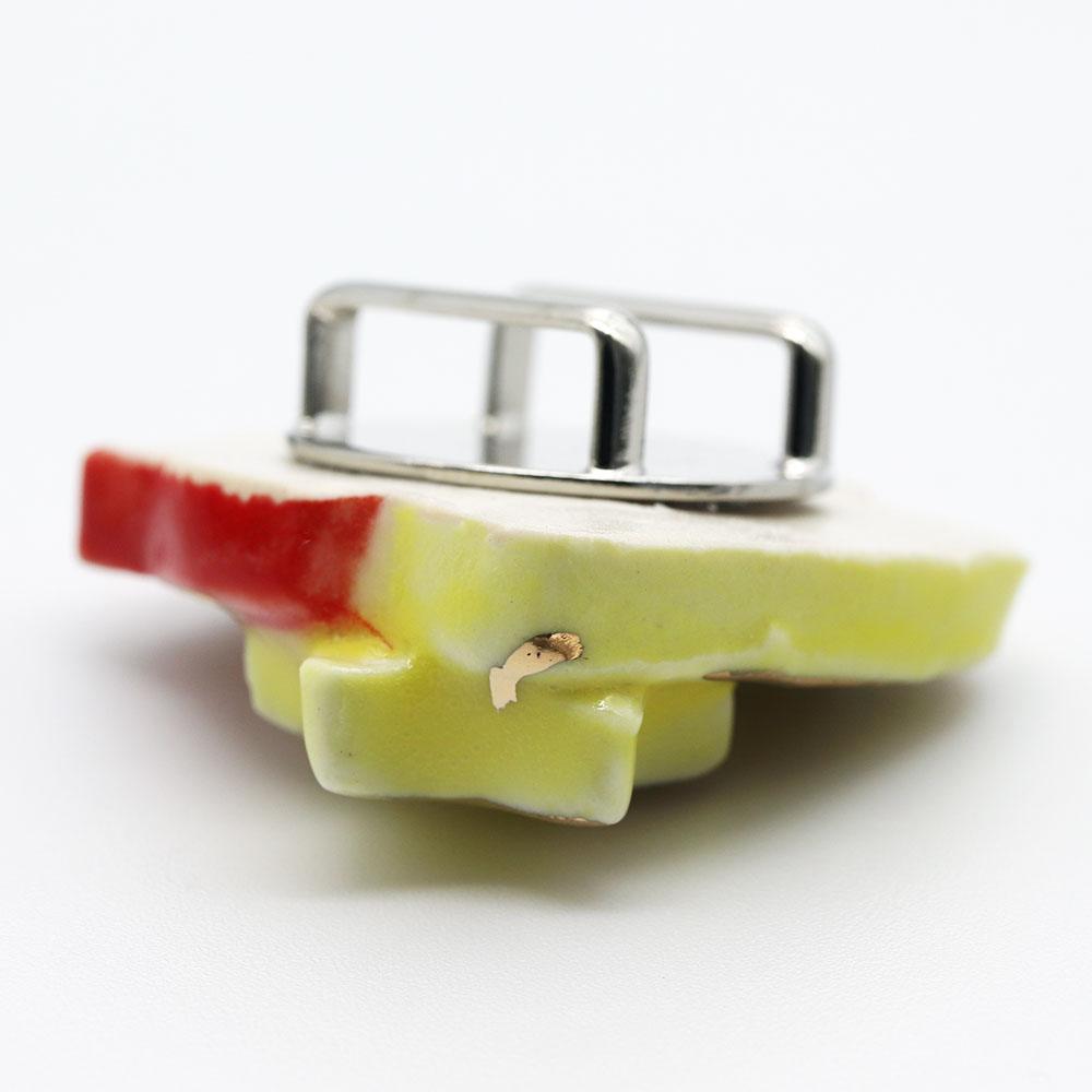 清水焼帯留(ベルと星)【馬籠静】