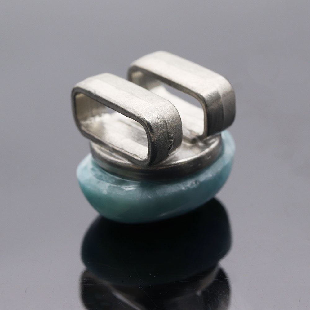 天然石帯留(ラリマー)