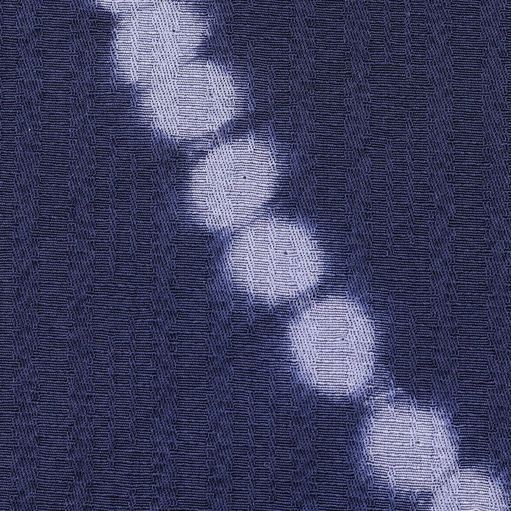 縫い絞り小紋（市松地紋）：紺