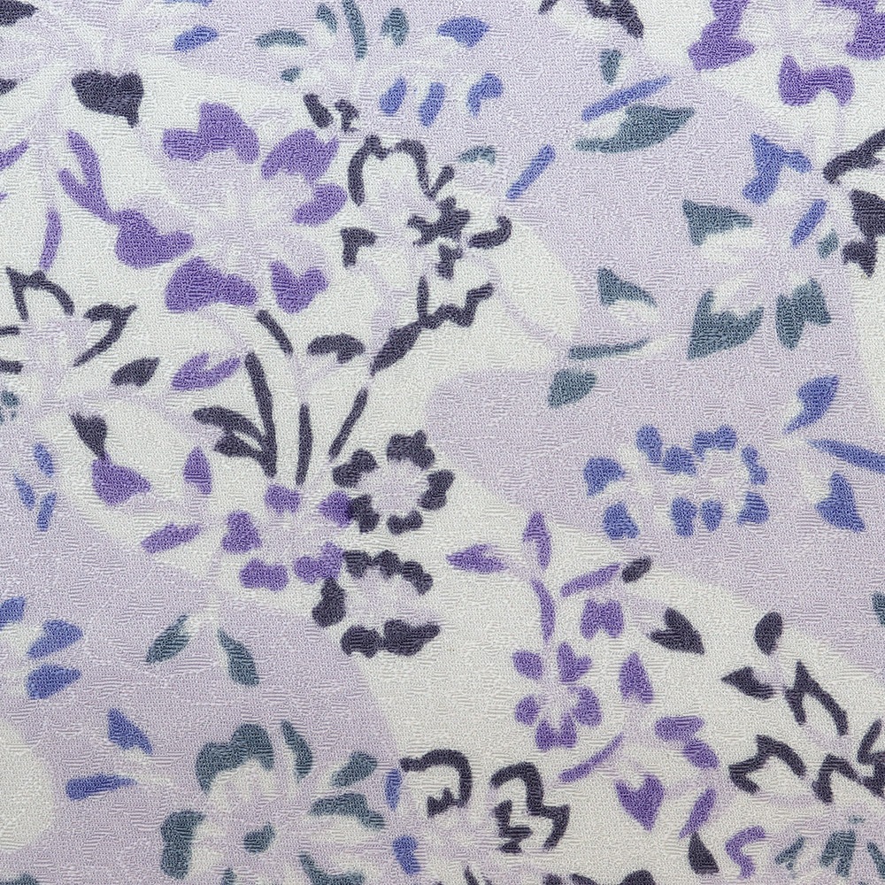 小紋（ぼかし花柄）：薄紫