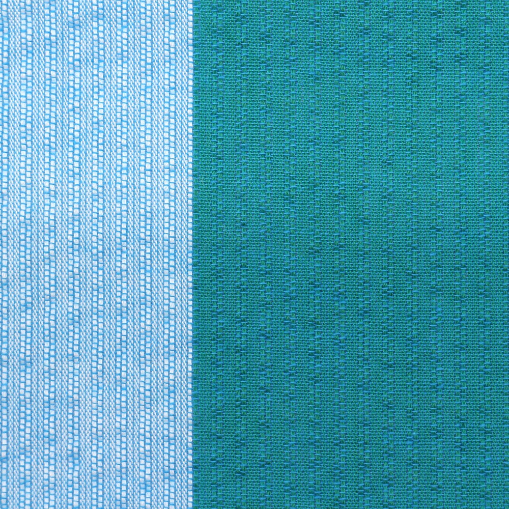阿波しじら木綿（ツートーン）：青緑×水色