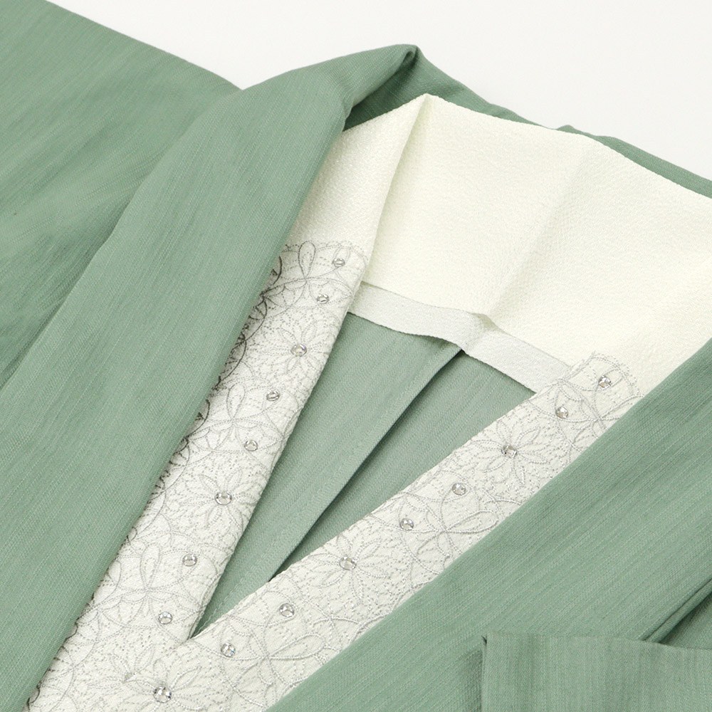 刺繍半衿(キラサークルレース)【和風館ICHI×いち利モール】