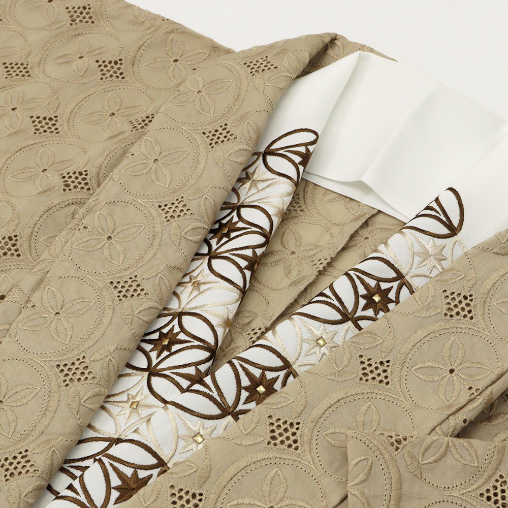 刺繍半衿(スタッズ七宝)【和風館ICHI×いち利モール】