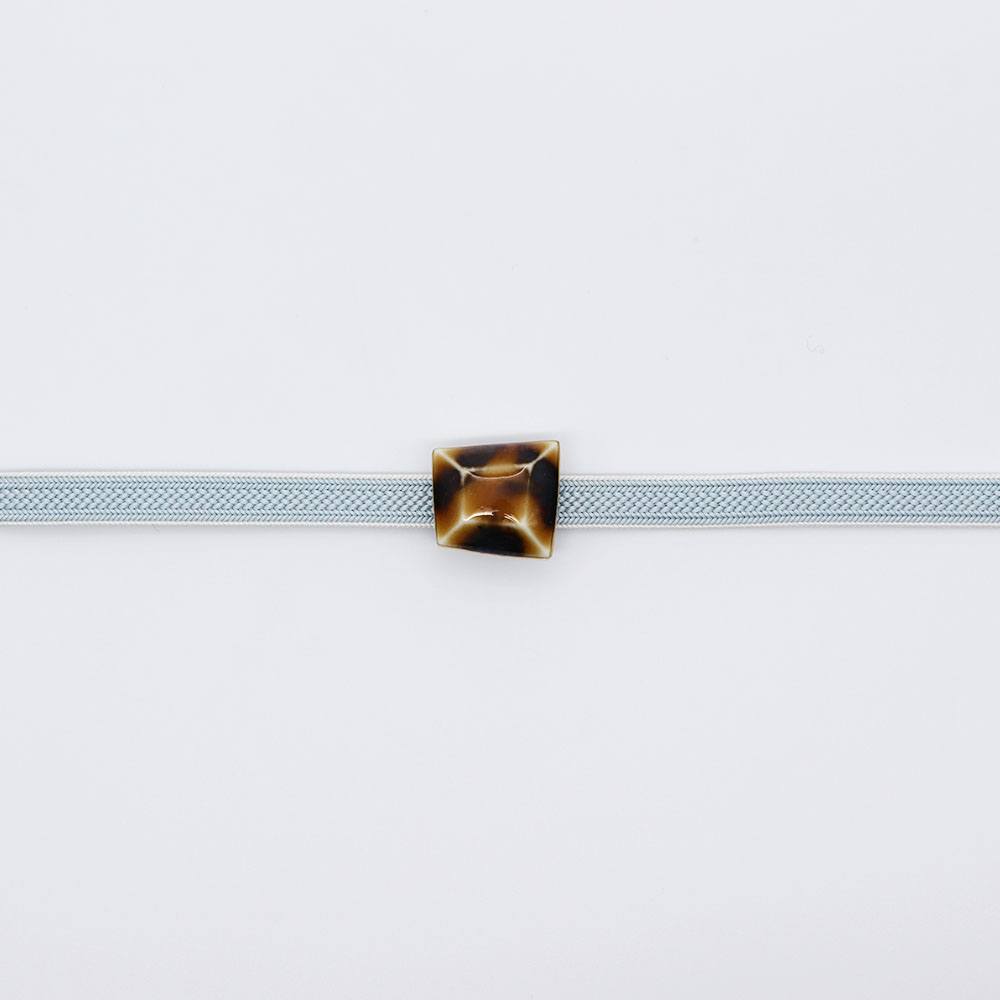 美濃焼帯留(トラぺジウム)【七窯社】