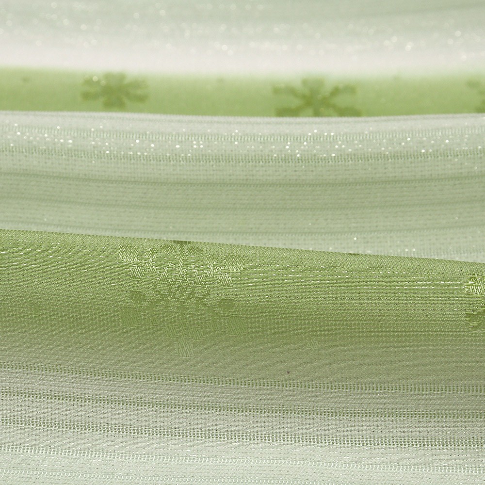 銀通し絽帯揚(雪結晶/段ぼかし)