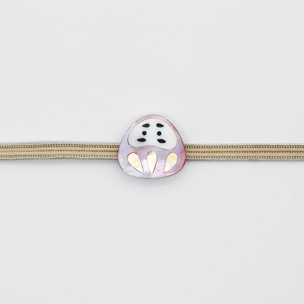 貝帯留(だるま)【リオン工芸】