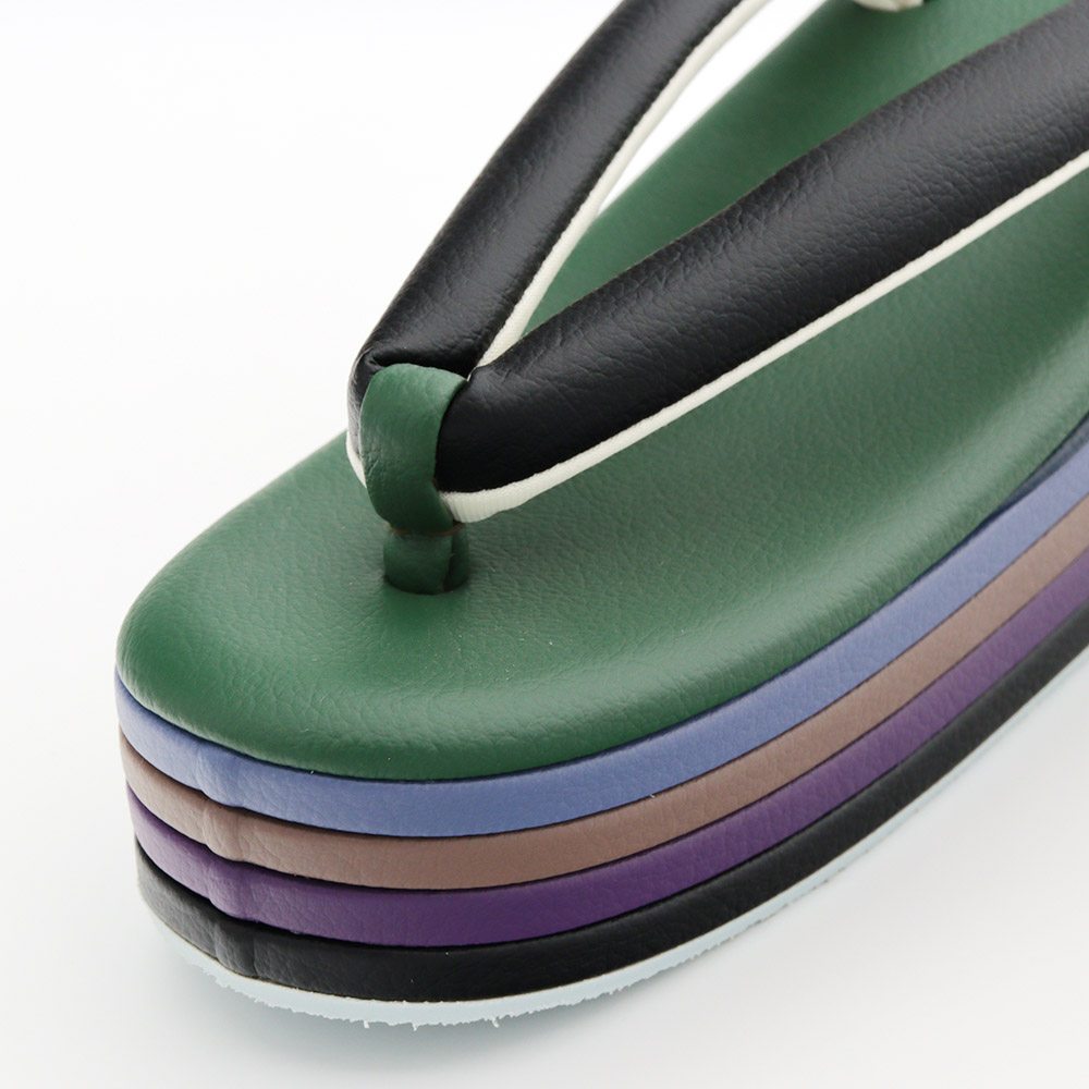 厚底草履(6段)『彩小径』