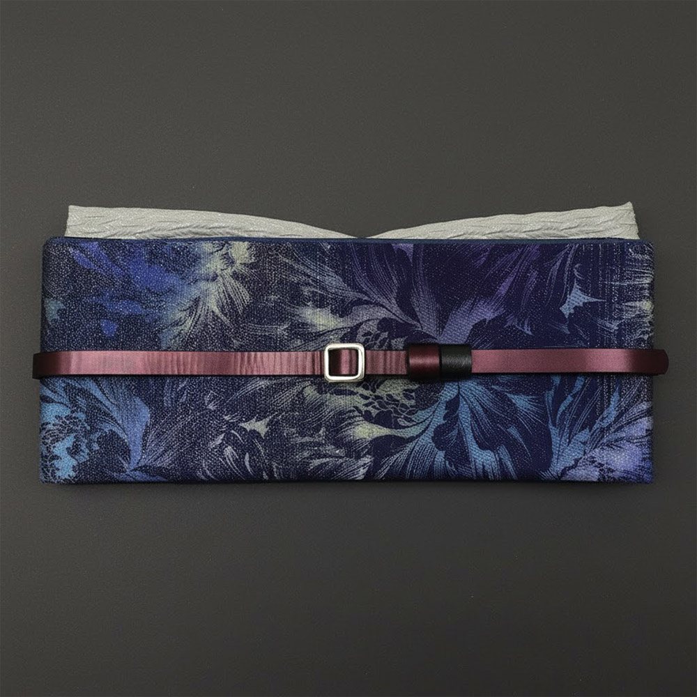 本革帯締めベルト『琳派シルバー』【カレンブロッソ】