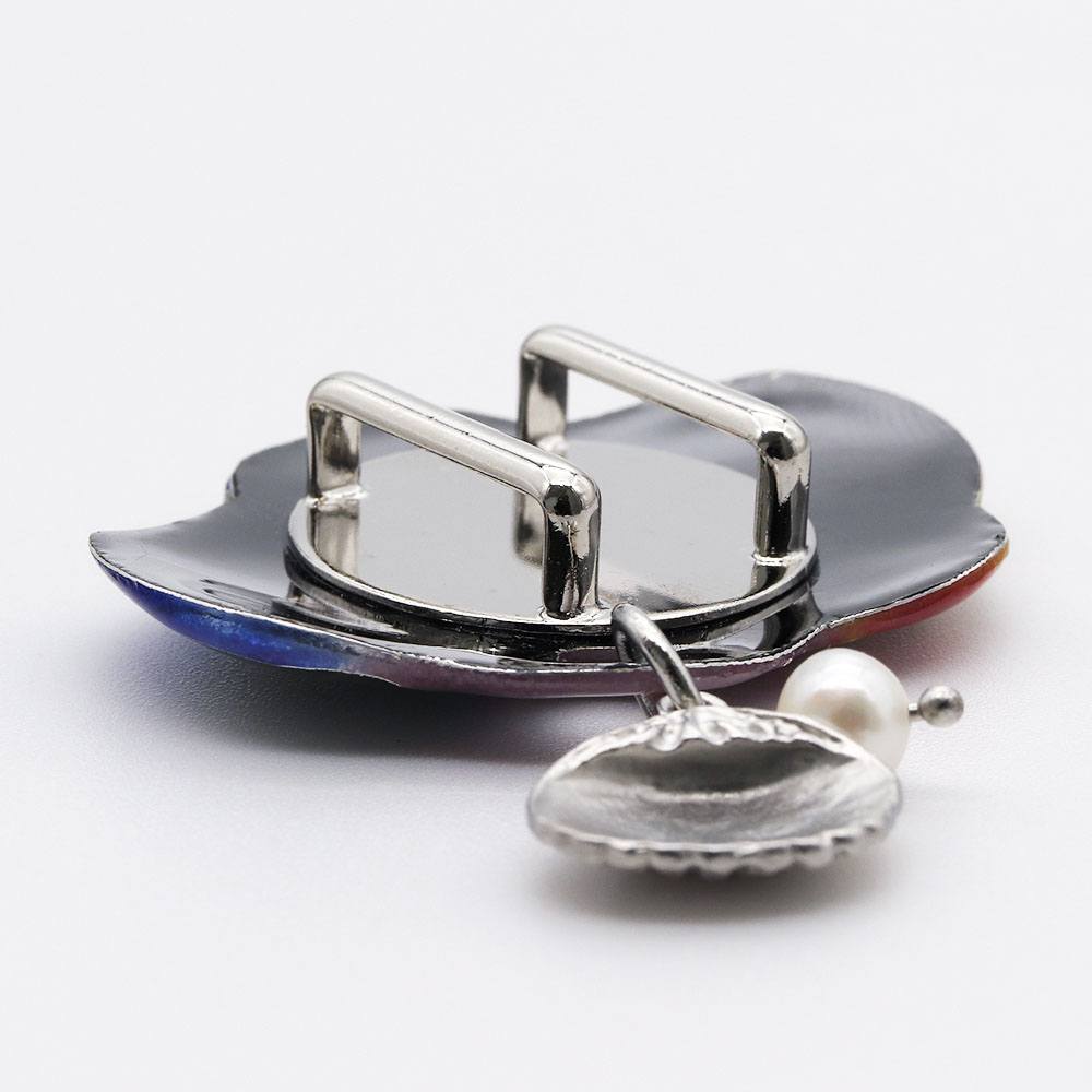 京七宝焼帯留『SHELL』【wayuplus×いち利モール】