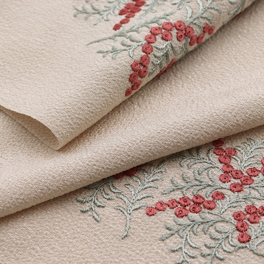 刺繍半衿(ミモザ)【いち利モールオリジナル】