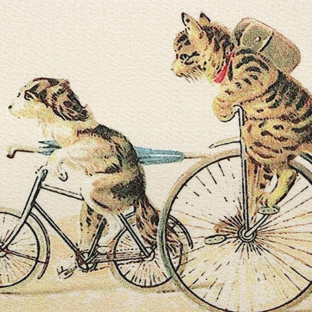 袋帯(犬と猫のツーリング)『和ART』