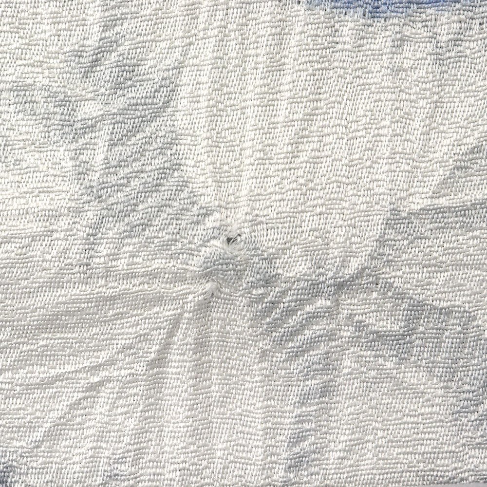 縫い締め九寸名古屋帯（雪だるま）：グレー【藤娘きぬたや】