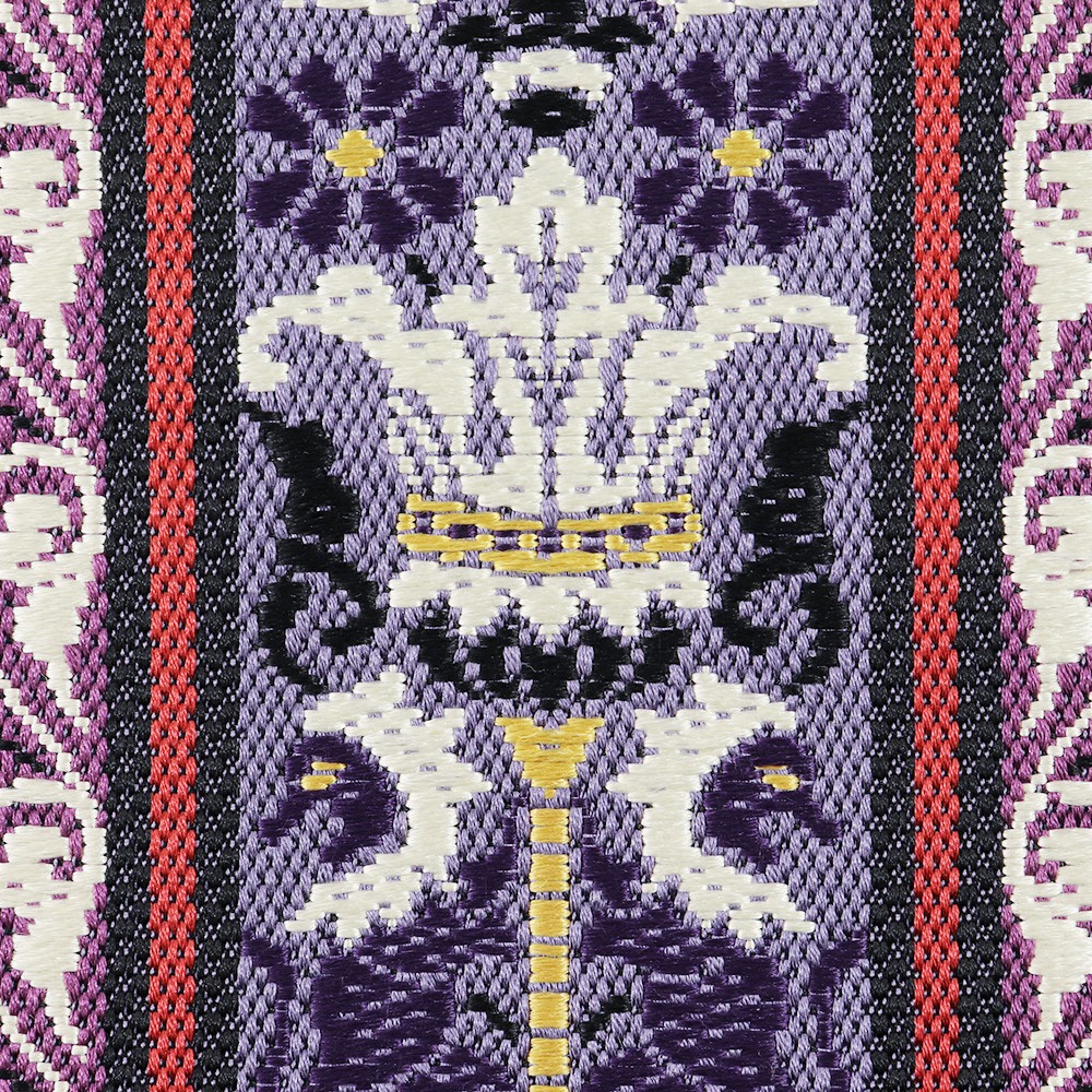 博多ななこ織八寸名古屋帯(華紋間道)【大倉織物】