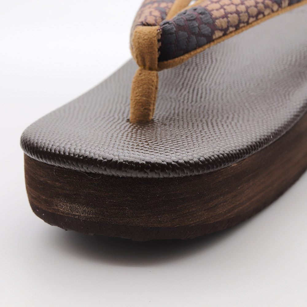 博多織カフェ草履(石畳)【カレンブロッソ】