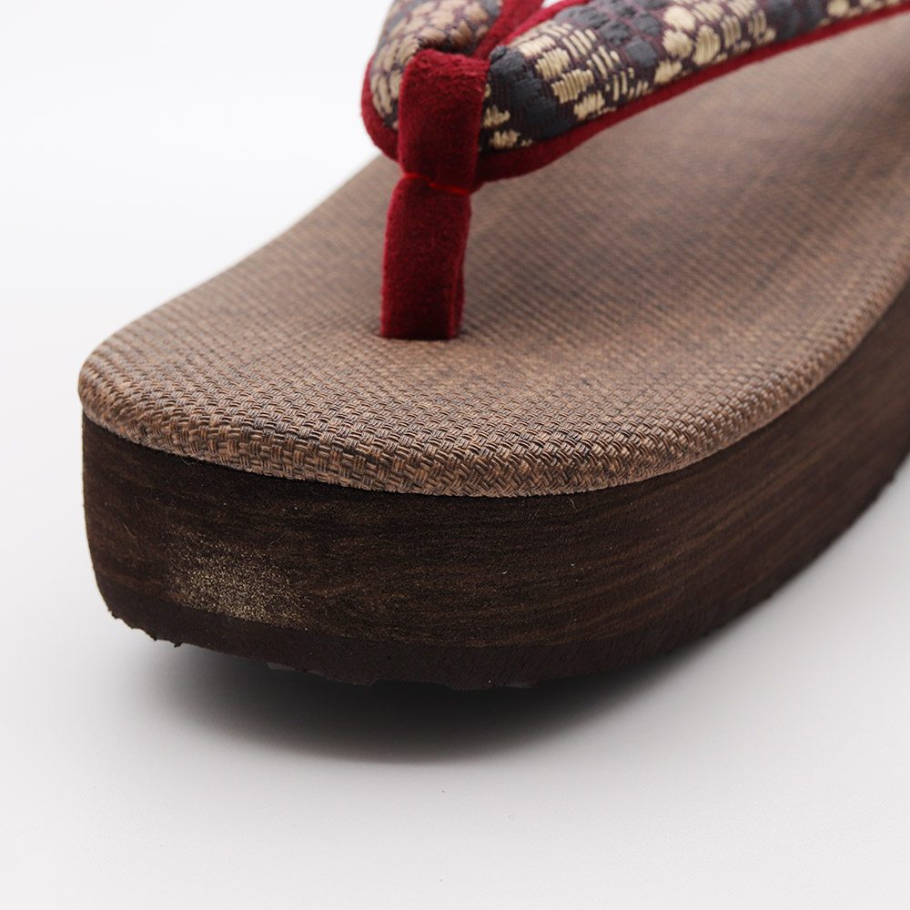 博多織カフェ草履(石畳)【カレンブロッソ】