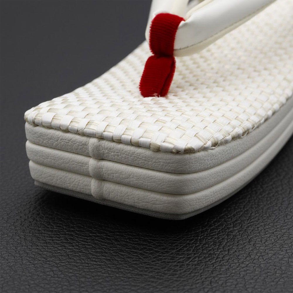 スクエア型草履【白梅】