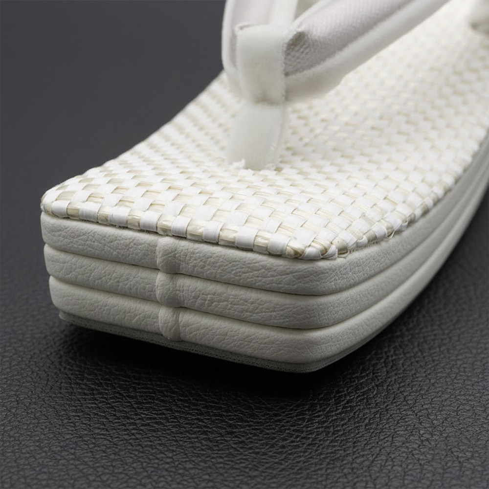 スクエア型草履【白梅】