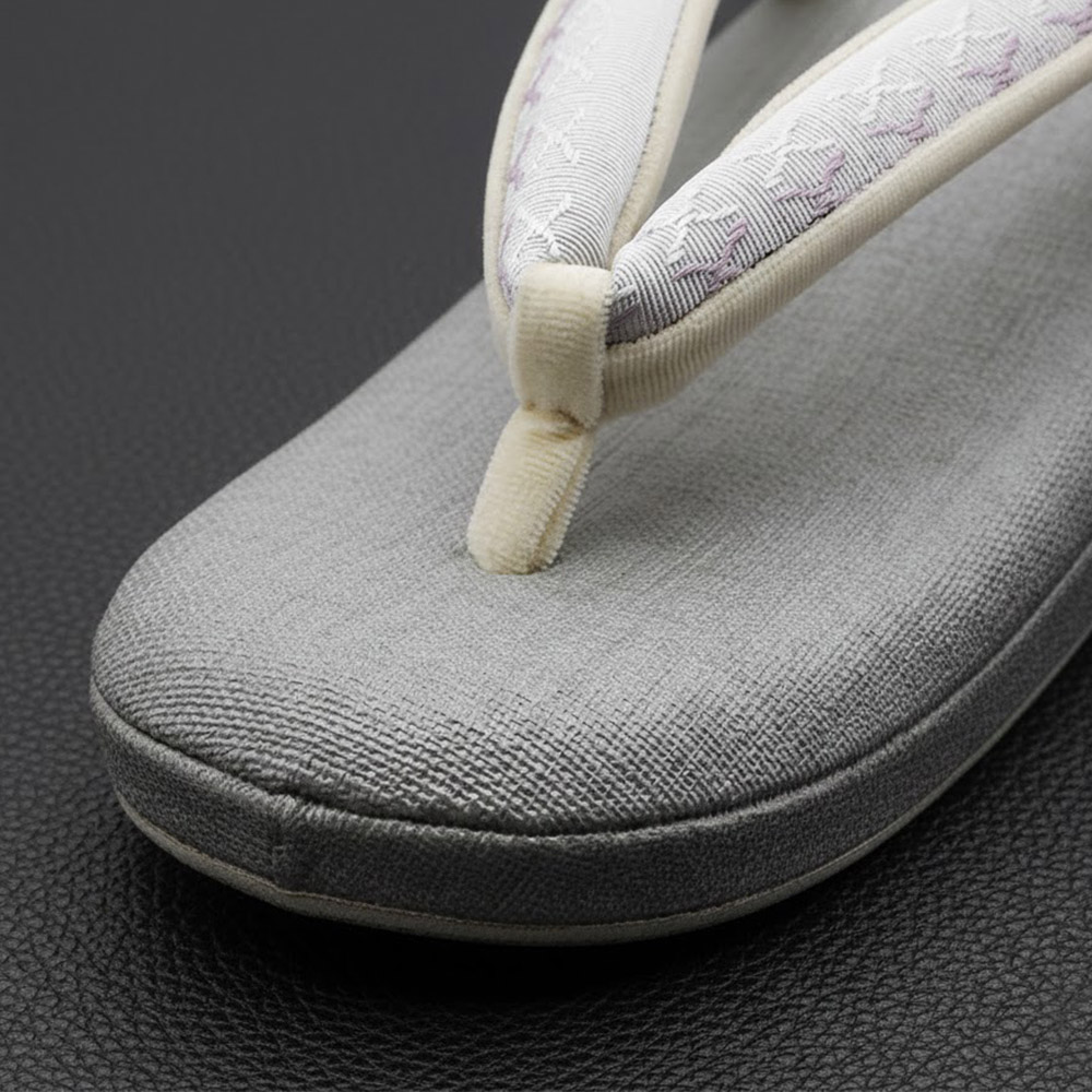 一枚芯草履(博多織/幾何間道)