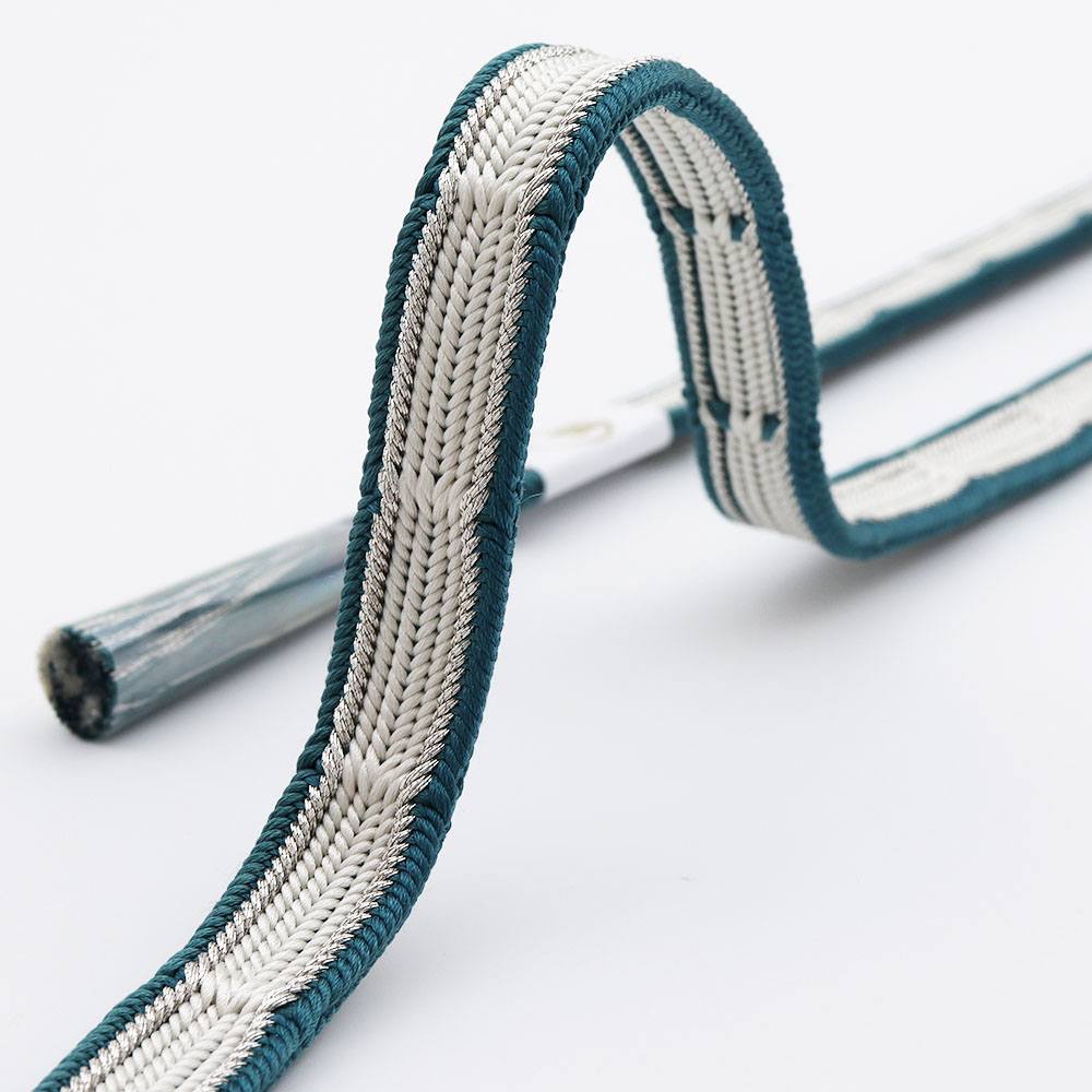 耳付き平組み帯締(銀通し/瓢箪)【渡敬】