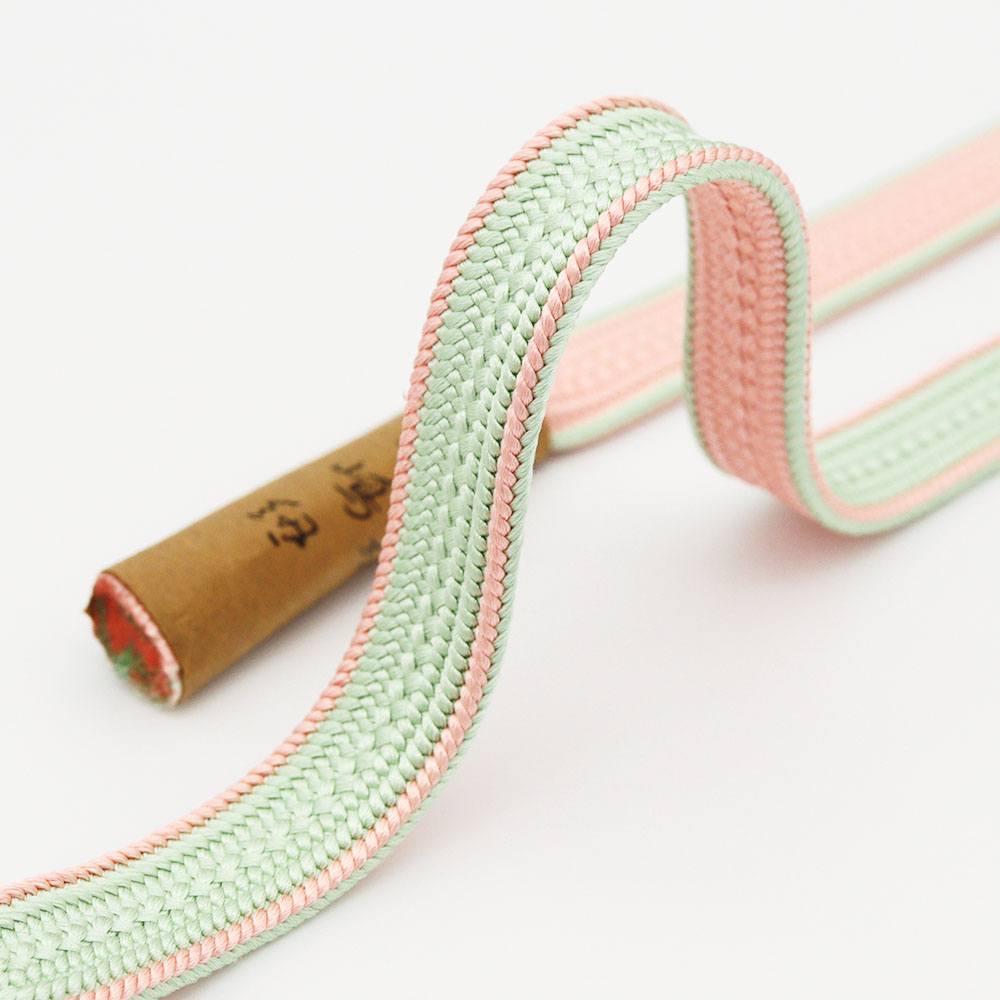 耳付き昼夜平組み帯締(無地)『江戸組紐』【五嶋紐】