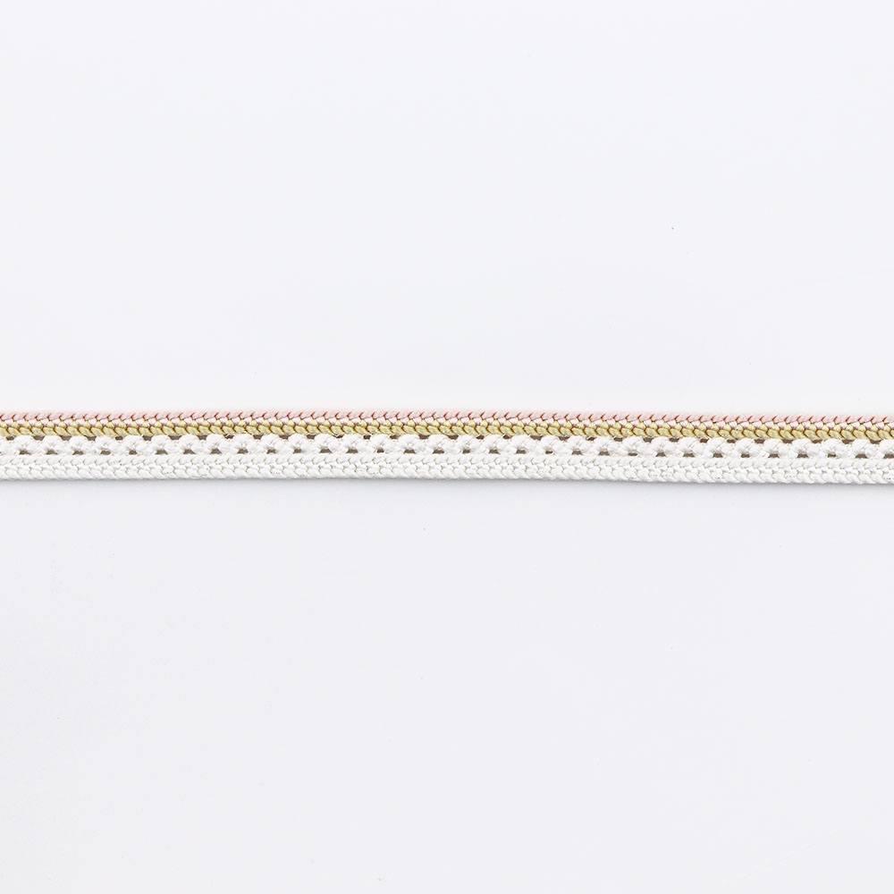 三本合わせレース組み帯締(片彩色)【加藤萬】