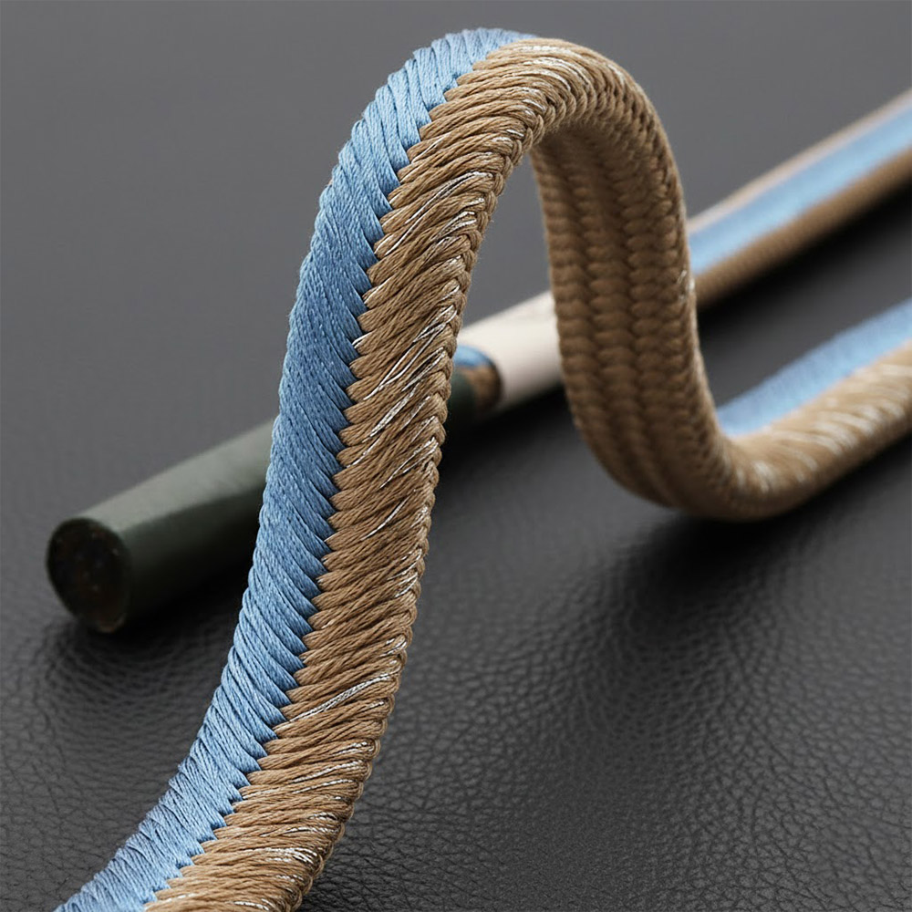 変わり洋角組み帯締(二色分け)【京くみひも丸山】