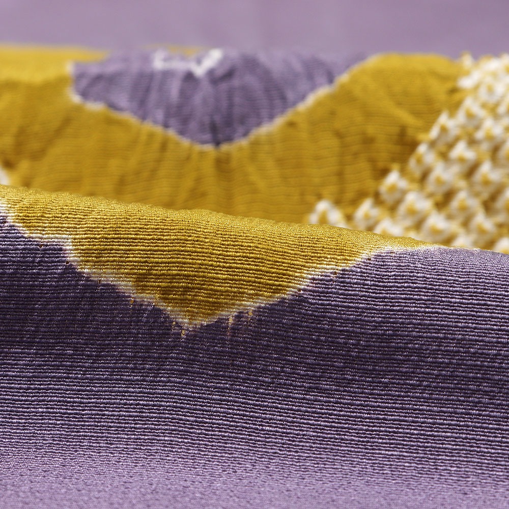 輪出し絞り帯揚(亀甲)【加藤萬】