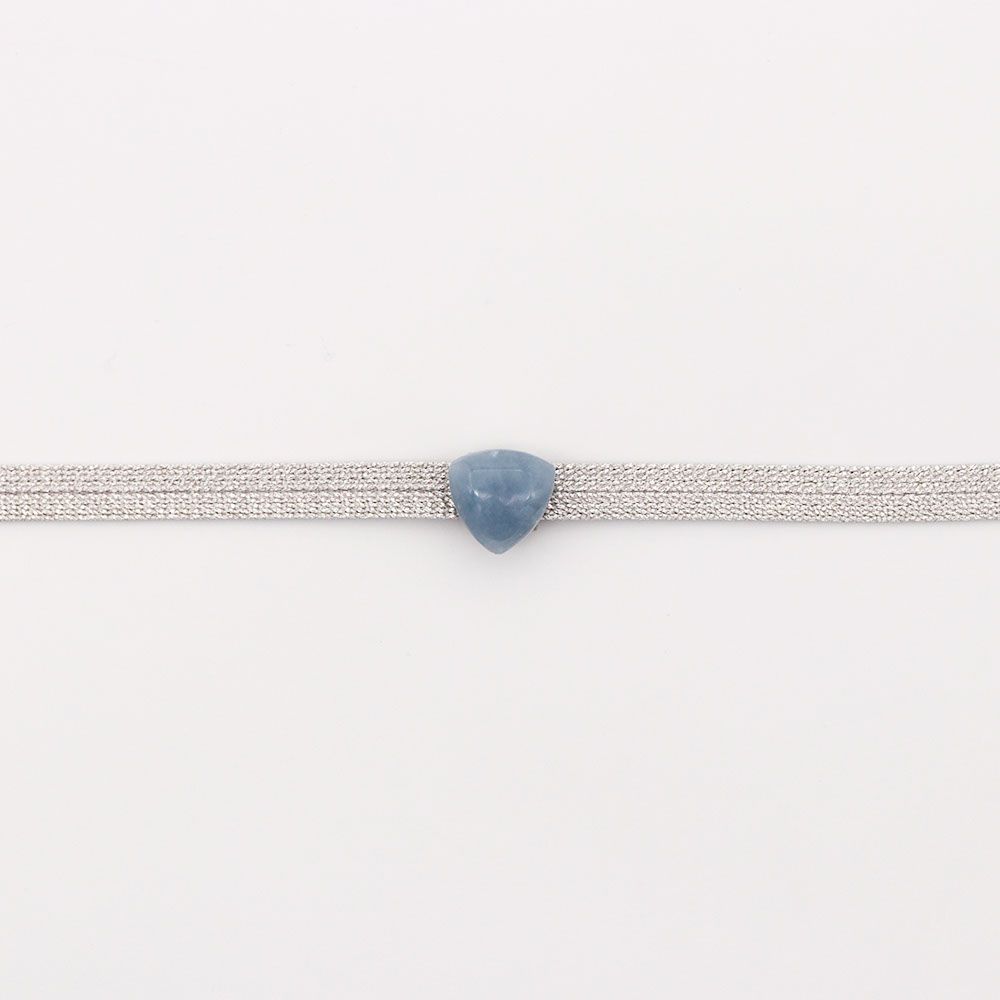 天然石帯留(エンジェライト)