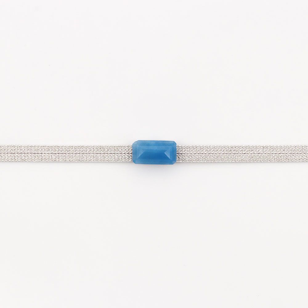 天然石帯留(UVチェンジブルージェイド)